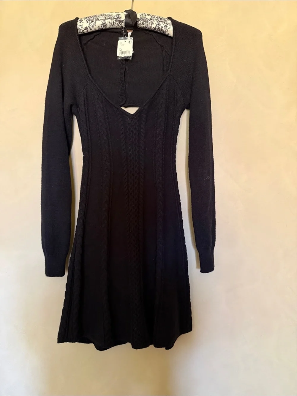 Free People Small World Black Mini Dress size Med. NWT